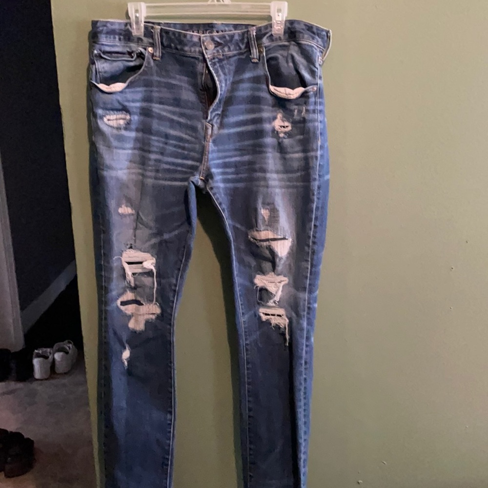 American Eagle Skinny Blue Jeans